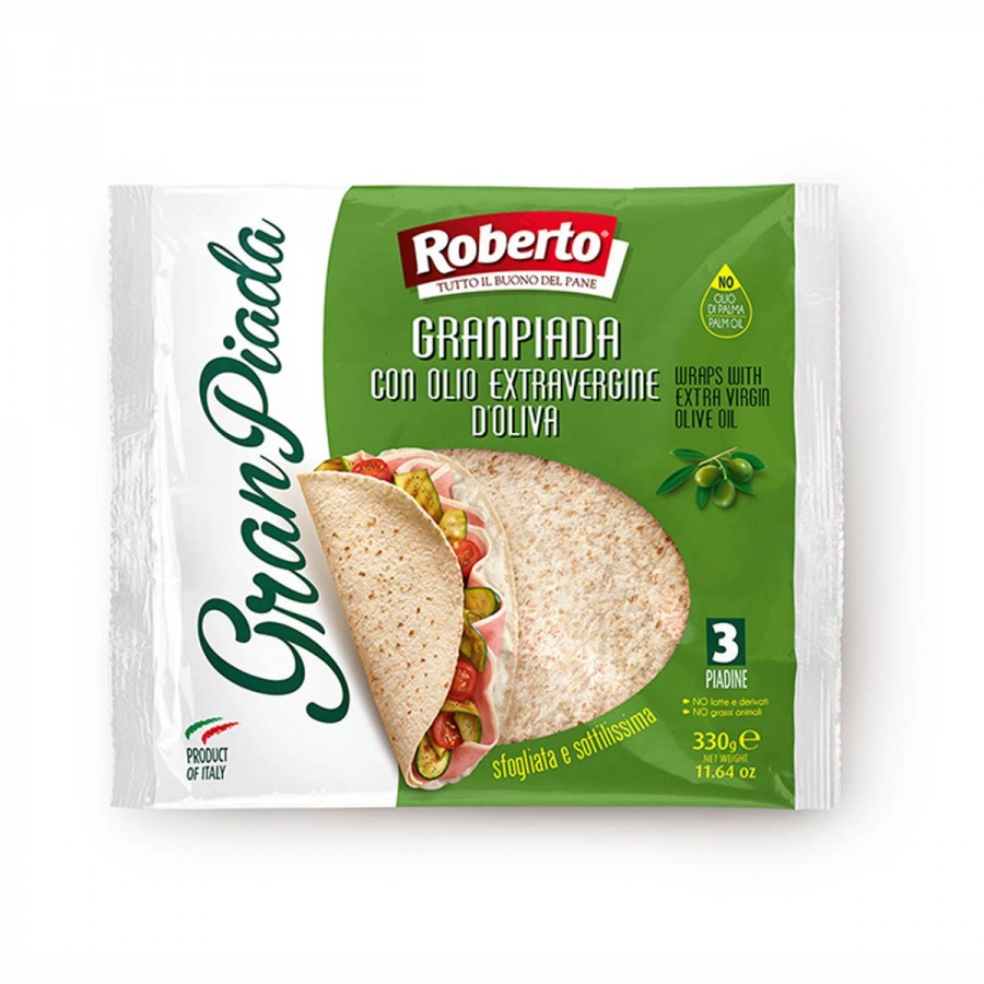 Gran piada con olio extravergine di oliva - 330 g - Roberto - Pane
