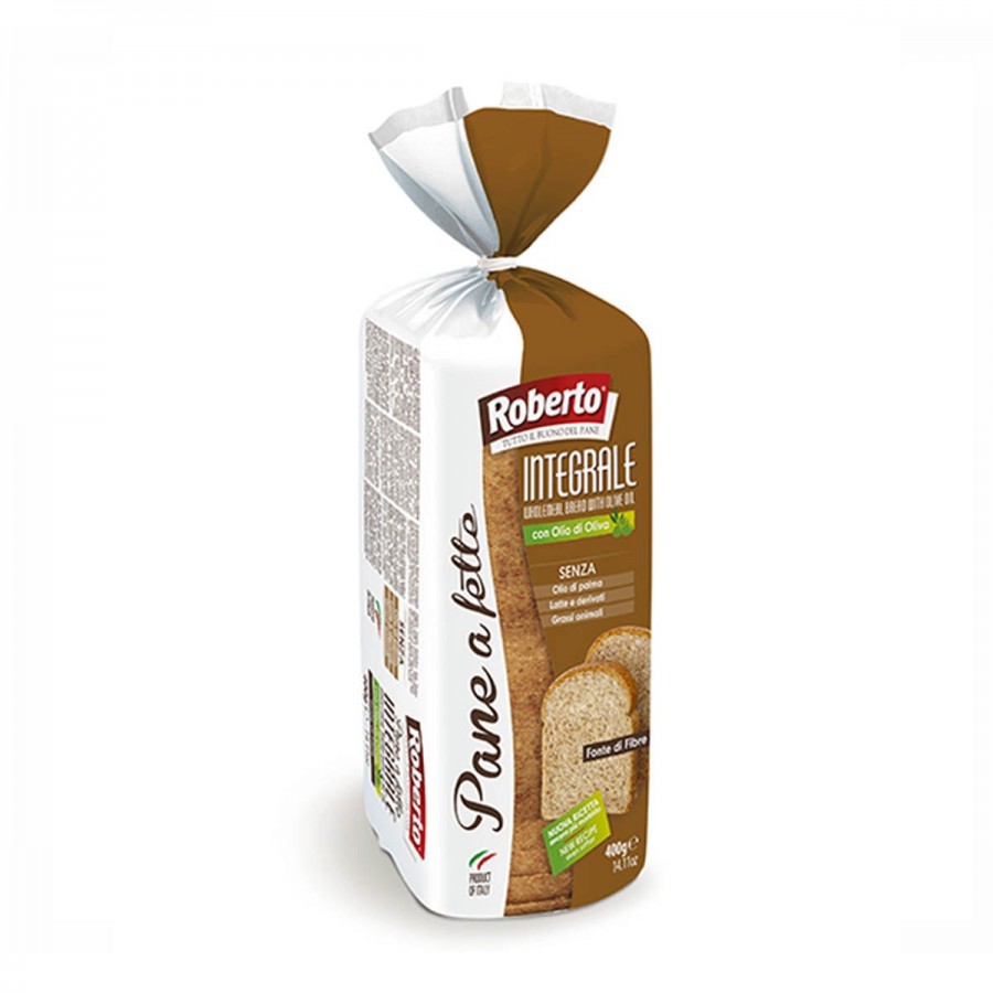 Pane a fetta integrale - 400 g - Roberto - Pane