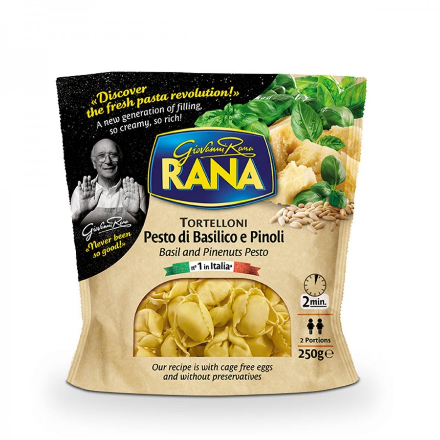 Tortelloni pesto di basilico e pinoli - 250 g - Rana - Pasta