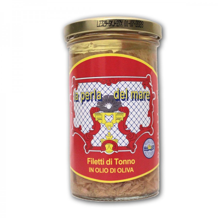 Filetti di Tonno in Olio di Oliva - 250 g - La Perla del Mare - Scatolami
